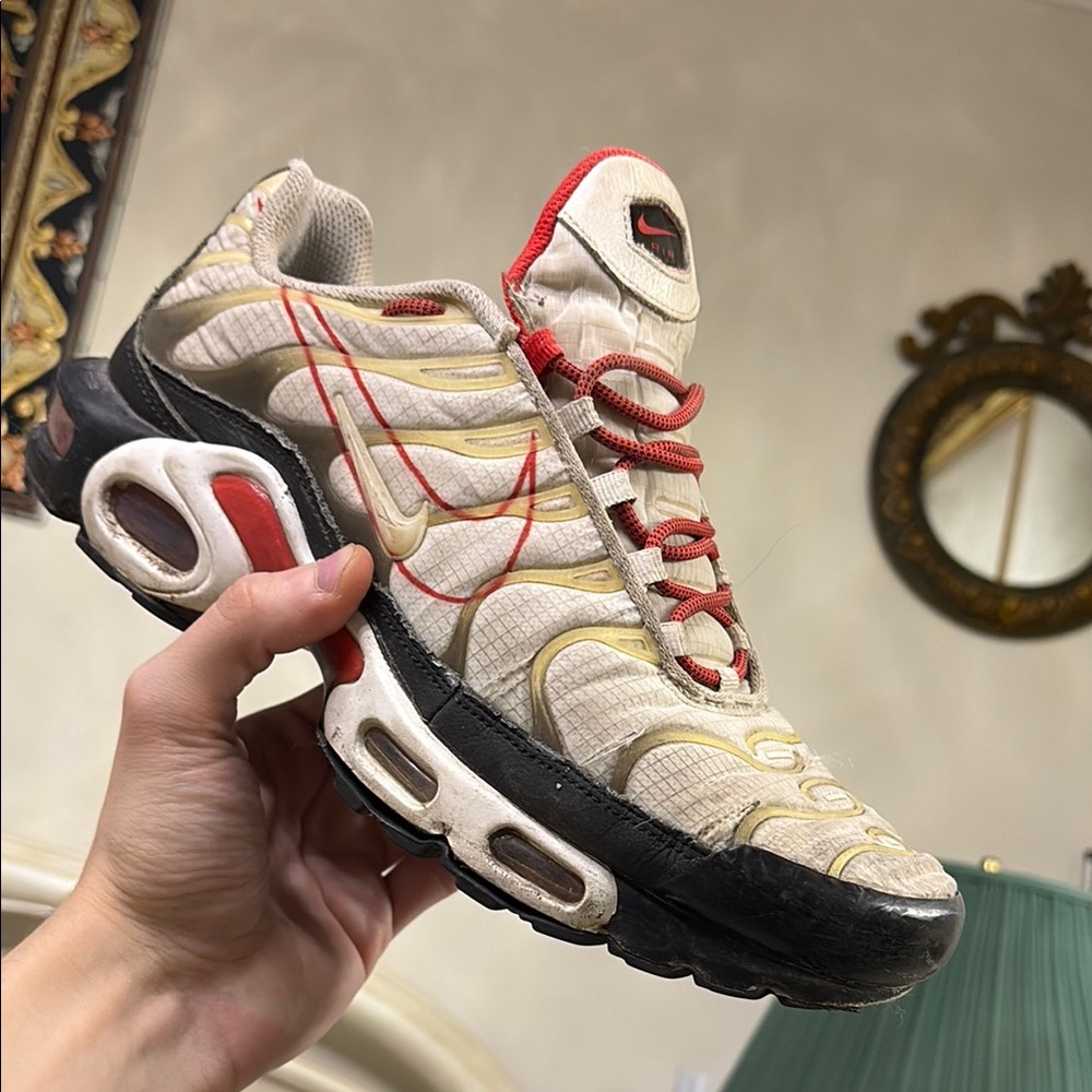Nike Air Max Plus Sneakers TN - Beige and Red